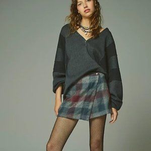 Free People Emmy Mini Menswear Skort - prep combo